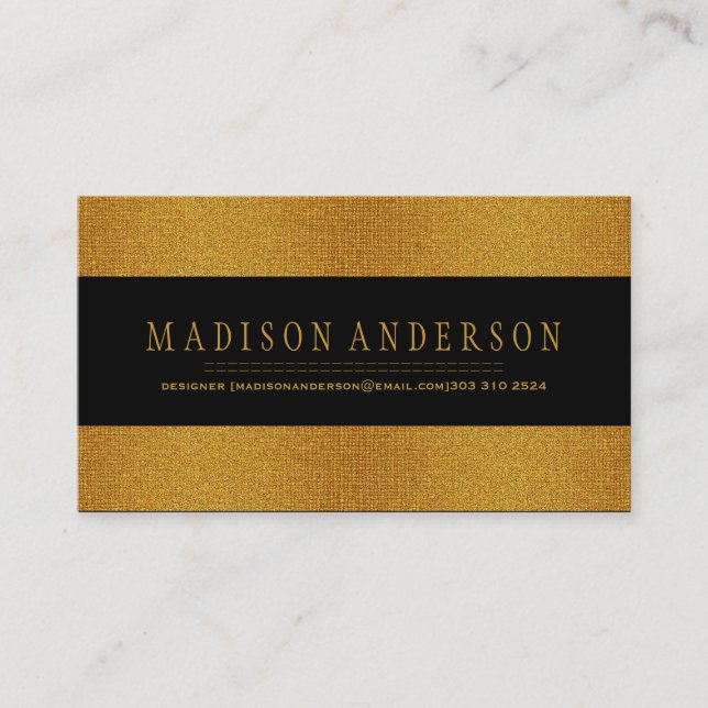 Professional Elegant Modern gold badge Business Card (Front)