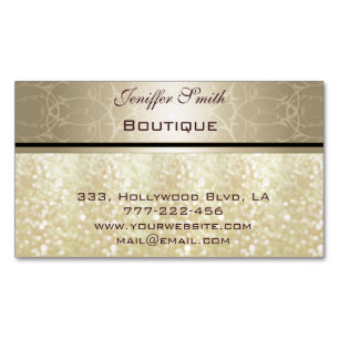 Professional elegant modern golden glittery Magnetic business card