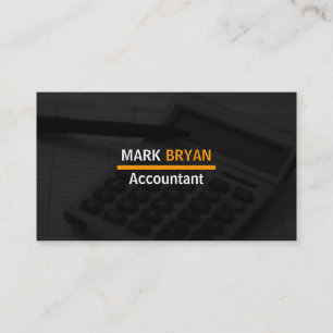 Professional Elegant Modern Grey Accountant Business Card
