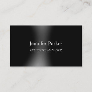 Professional Elegant Modern Grey Black Stylish Business Card