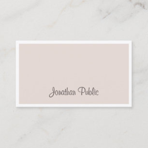 Professional Elegant Modern Hand Script Clean Chic Business Card
