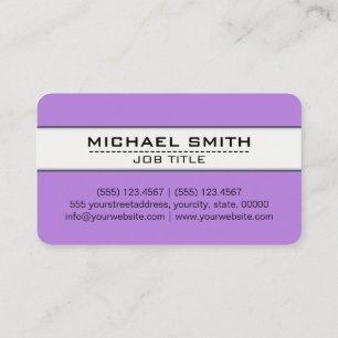 Professional Elegant Modern Lavender Minimalist Business Card