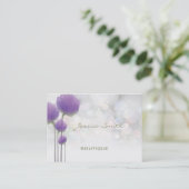 Professional elegant modern luxury bokeh floral business card (Standing Front)
