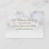 Professional elegant modern luxury bokeh floral business card (Back)