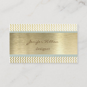 Professional elegant modern luxury chevron gold business card