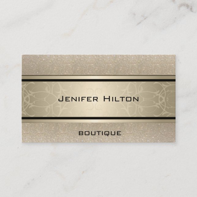 Professional elegant modern luxury glittery business card (Front)