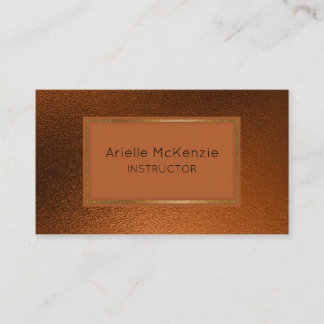 Professional Elegant Modern Metallic Copper Gold Business Card