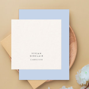 Professional Elegant Modern Minimal Caregiver Square Business Card