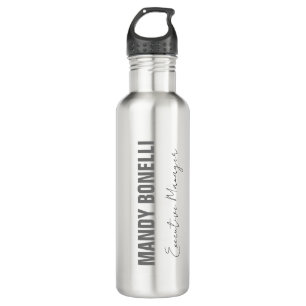 Professional elegant modern minimalist add name 710 ml water bottle