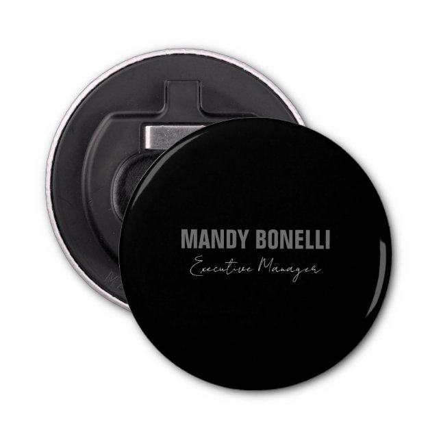 Professional elegant modern minimalist add name bottle opener (Front)