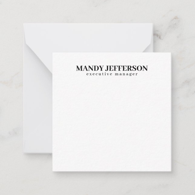 Professional elegant modern minimalist add name card (Front)