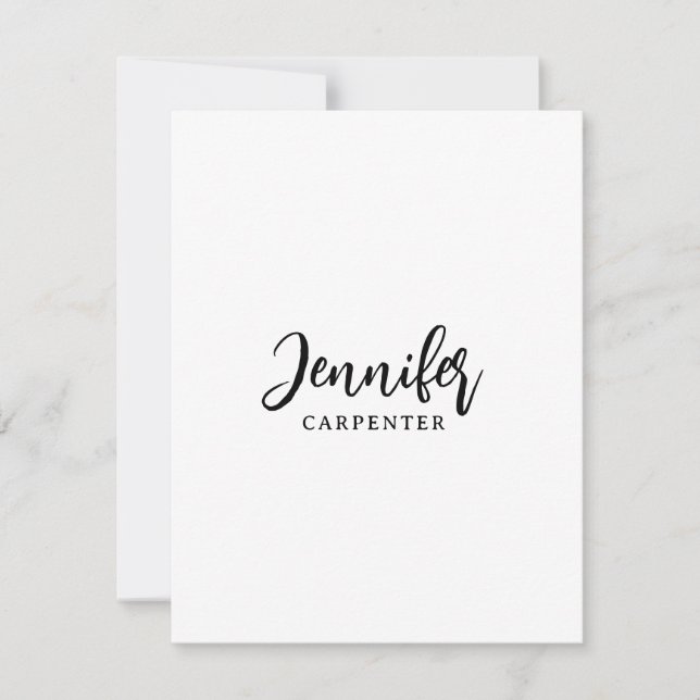 Professional elegant modern minimalist add name card (Front)