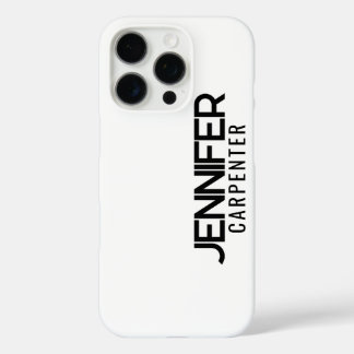Professional elegant modern minimalist add name iPhone 16 pro case