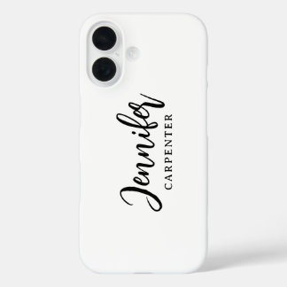 Professional elegant modern minimalist add name iPhone 16 case