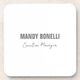 Professional elegant modern minimalist add name coaster