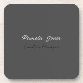 Professional elegant modern minimalist add name coaster