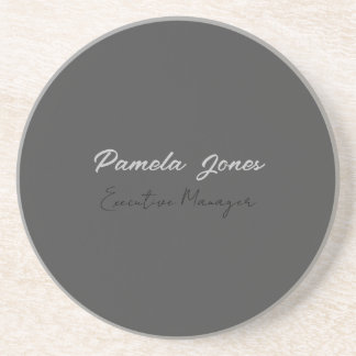 Professional elegant modern minimalist add name coaster