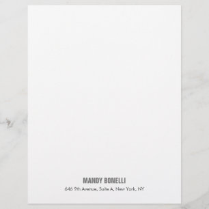 Professional elegant modern minimalist add name custom letterhead