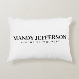 Professional elegant modern minimalist add name decorative cushion