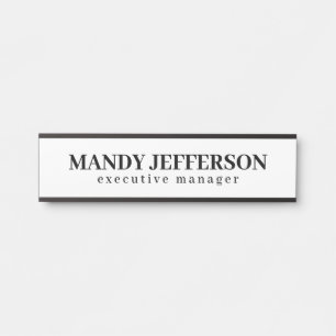Professional elegant modern minimalist add name door sign