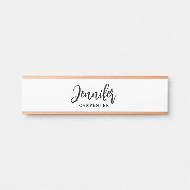 Professional elegant modern minimalist add name door sign (Front)