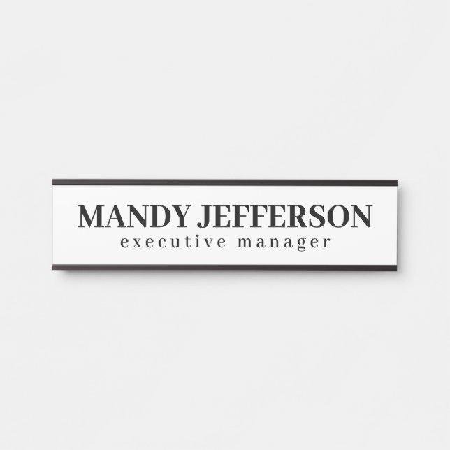Professional elegant modern minimalist add name door sign (Front)
