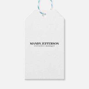 Professional elegant modern minimalist add name gift tags
