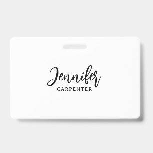 Professional elegant modern minimalist add name ID badge