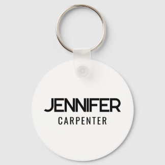Professional elegant modern minimalist add name key ring