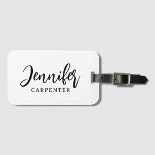 Professional elegant modern minimalist add name luggage tag