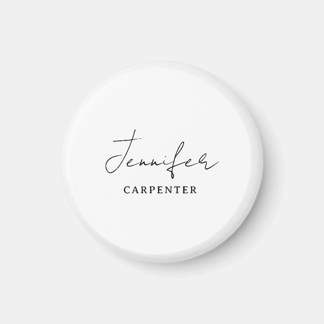 Professional elegant modern minimalist add name magnet (Front)