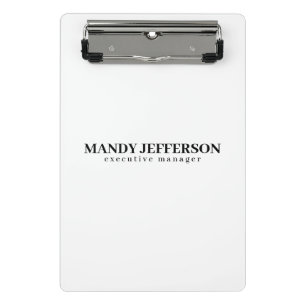Professional elegant modern minimalist add name mini clipboard