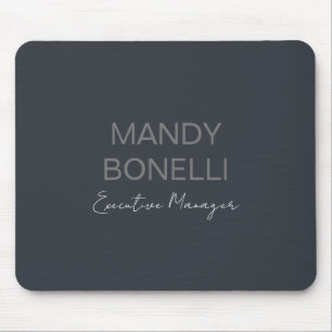 Professional elegant modern minimalist add name mouse mat
