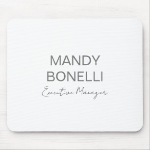 Professional elegant modern minimalist add name mouse mat