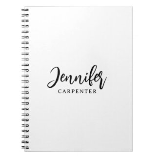 Professional elegant modern minimalist add name notebook