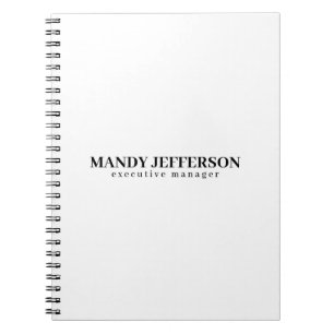 Professional elegant modern minimalist add name notebook
