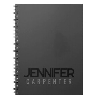 Professional elegant modern minimalist add name notebook