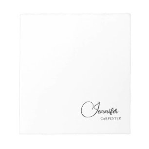 Professional elegant modern minimalist add name notepad