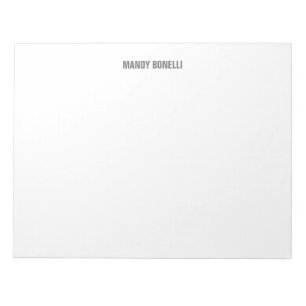 Professional elegant modern minimalist add name notepad