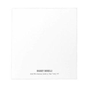 Professional elegant modern minimalist add name notepad