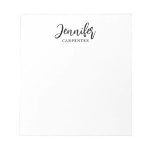 Professional elegant modern minimalist add name notepad