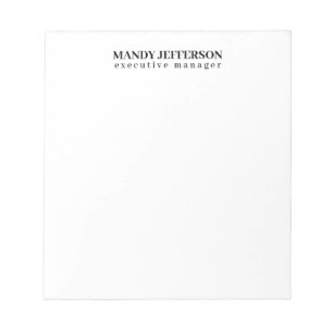 Professional elegant modern minimalist add name notepad