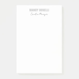 Professional elegant modern minimalist add name post-it notes