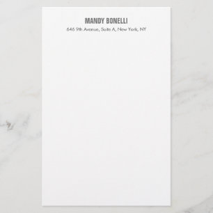 Professional elegant modern minimalist add name stationery