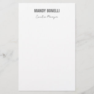 Professional elegant modern minimalist add name stationery