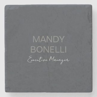 Professional elegant modern minimalist add name stone coaster