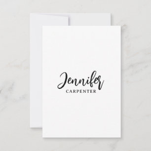 Professional elegant modern minimalist add name thank you card