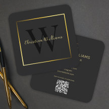 Professional Elegant Modern Minimalist Black Gold
