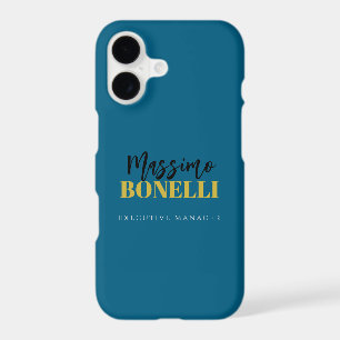 Professional elegant modern minimalist blue gold