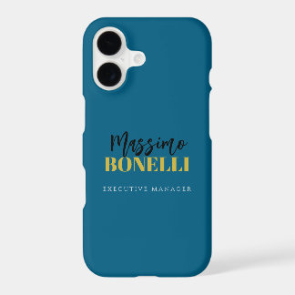 Professional elegant modern minimalist blue gold